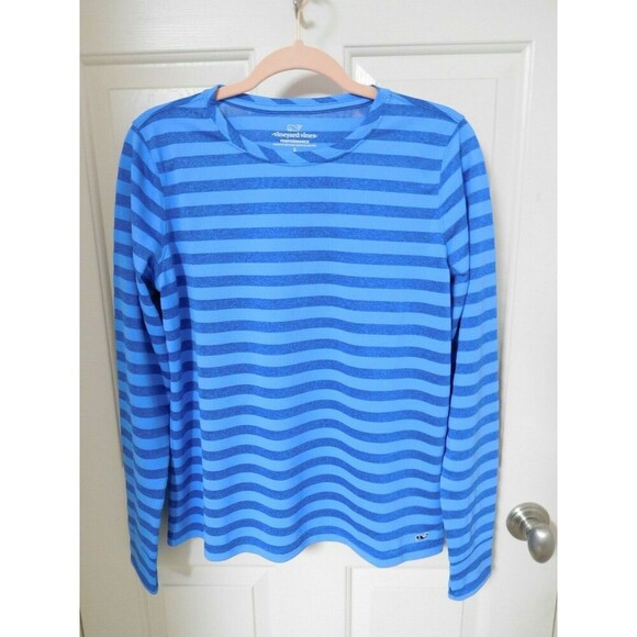 Vineyard Vines Other - Men's VINEYARD VINES Blue Striped Long Sleeve Performance Shirt SM EXCELLENT!